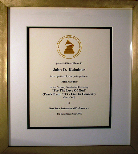 Grammy Nomination - Steve Vai 'For The Love Of God'