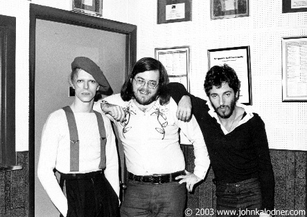 David Bowie, Ed Sciaky & Bruce Springsteen @ Sigma Sound Studio (JDK took this pic when he was a photographer in the early 70s) - August 1974
