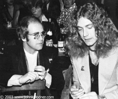Elton John & Robert Plant (Led Zeppelin) - Publicity Photo by JDK - NYC - 1975
