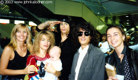 Billie Perry, Theresa, Chelsea & Steven Tyler, Joe Perry & Melanie Williams (Assistant to Aerosmith) - 1990