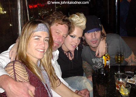 Erica & Carl Stubner, Pink & Tommy Lee  @ the Sanctuary Records Holiday Party - Santa Monica, CA - December 15, 2003