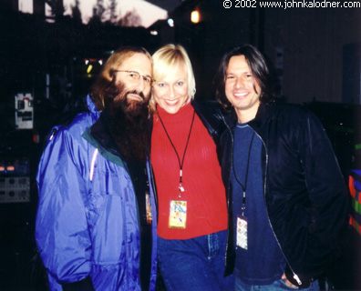 JDK, Kim Dysart & Russ Irwin (Aerosmith) backstage @ Aerosmith - Shoreline Amphitheatre - San Jose, CA - 2002