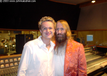 Jake Simpson (Star Search Winner) & JDK the day of recording Jake's new song @ Cello Studios - February 14th, 2003