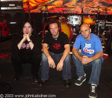 Members of The Union Underground - Patrick Kennison, Bryan Scott & Josh Memolo - in the studio - Los Angeles, CA - April 4th, 2003