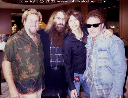 Sammy Hagar, JDK, Steven Tyler & Neal Schon - January 2002 - San Francisco, CA