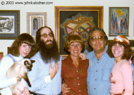 Marcy Kolbach, Lee The Cat, JDK, JDKs Mom, Dad & Sister Ellen - 1976