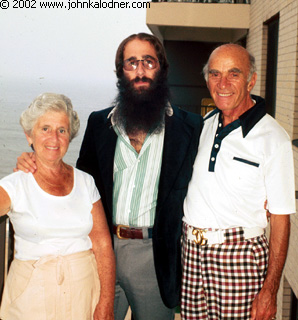 JDK with his Grandparents - Sarah & Charles Feinberg - Ventnor, NJ - 1975