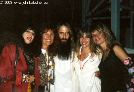 Terri Hamilton, April Kramer, JDK, Karen Whitford & Theresa Tyler (The Aerosmith Wives) - Kansas City, MO - September 1988