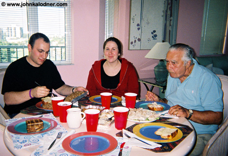 Adam & Jennifer Herman (JDKs nephew & niece) and JDKs Dad @ JDKs Parents home in Florida - November 2004
