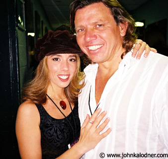 Angela Paul & Kevin Shirley (Producer) backstage at Aerosmith - New York - November  2003