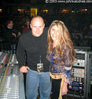 David Eisenhauer (Mixer for Bon Jovi) & Miss Storm - Bon Jovi Show - Cleveland, OH - March 31st, 2003
