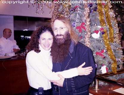 Dr. Sheri Feldman, JDK & Prego Chef Paulo in background - December 31st, 2001