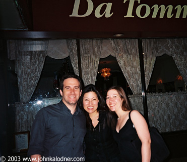 Gregg & Mina Lynn Wattenberg and Samantha Thompson outside of Da Tommaso - NYC - July 2003