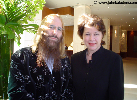 JDK & Karen Earp (General Manager of the Four Seasons - Canary Wharf) - London, England - March 2004 