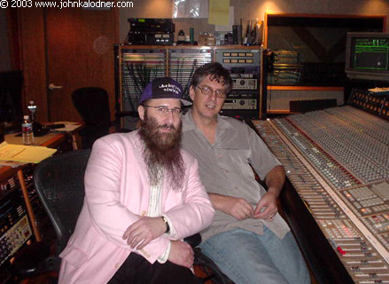 JDK & Mike Shipley (Mixer) the following day of the Star Search sessions mixing Star Search Winner Jake Simpsons song @ Record One - February 15th, 2003