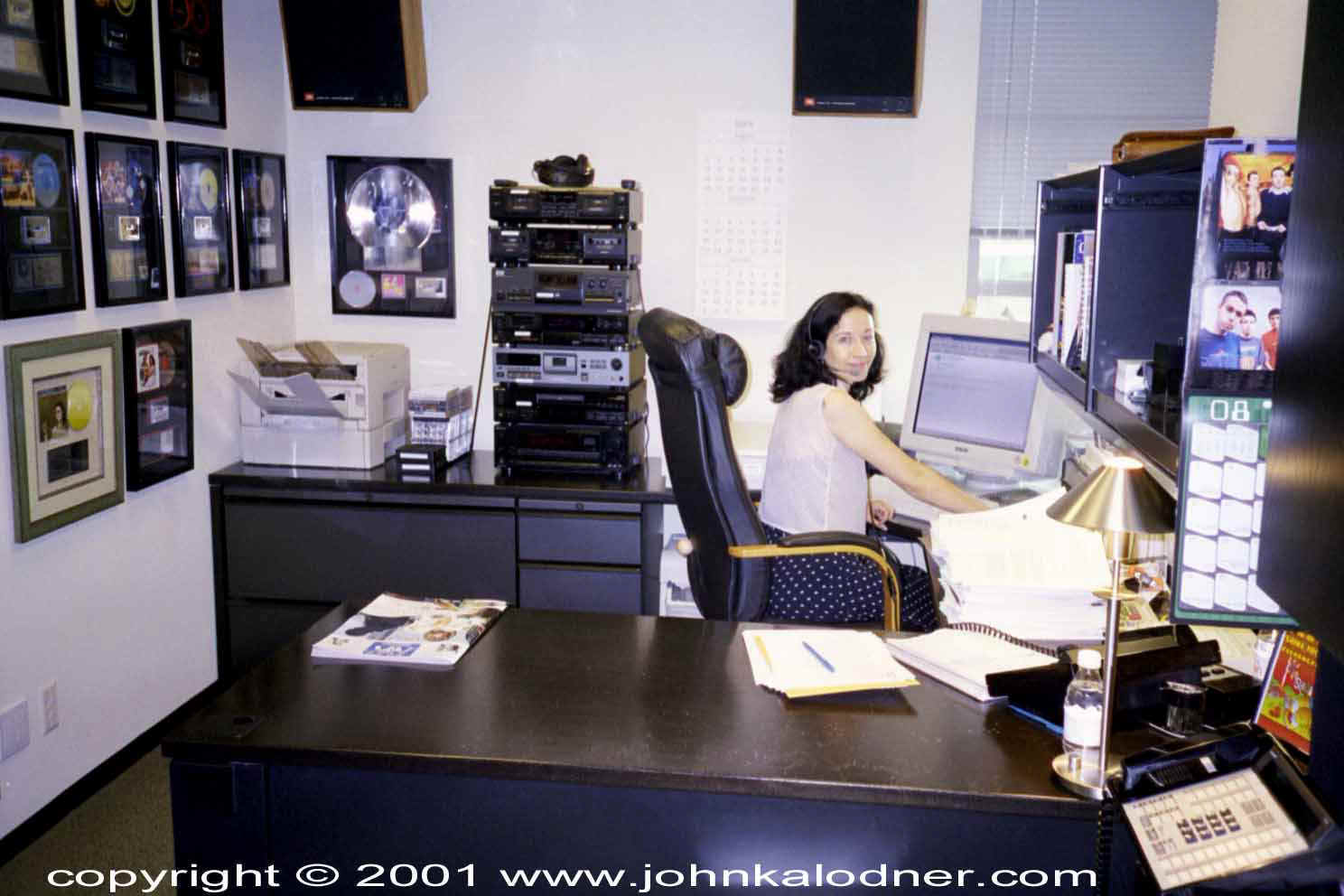 Leslie Langlo hard at work! - August 2001
