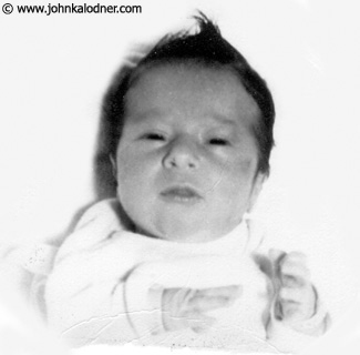 The very FIRST photo of JDK - as a severe newborn - Philadelphia, PA- 1950