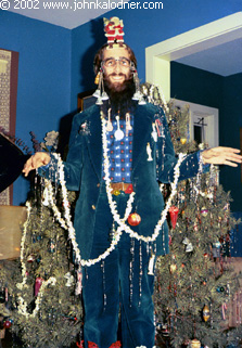 JDK as a Christmas Tree (*photo taken by Rob Hyman of The Hooters - decorated by Marcy Kolbach & Emma Smith) - Philadelphia, PA - Christmas 1973