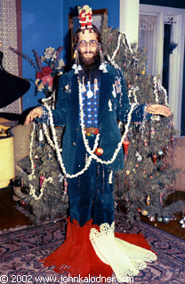 JDK as a Christmas Tree (*photo taken by Rob Hyman of The Hooters - decorated by Marcy Kolbach & Emma Smith) - Philadelphia, PA - Christmas 1973
