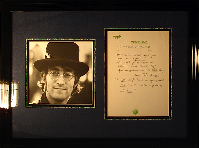 John Lennon - Handwritten Letter