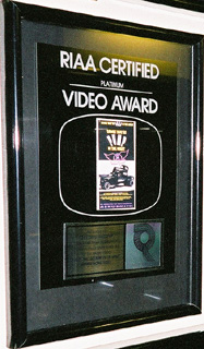 RIAA Video Award given to JDK for Aerosmiths Pump Home Video - July 2003