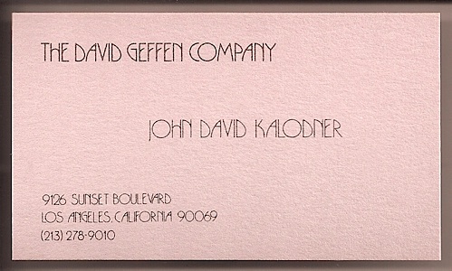 Business Card - The David Geffen Company