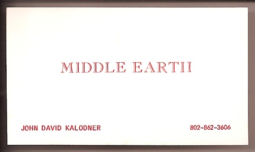 Business Card - Middle Earth